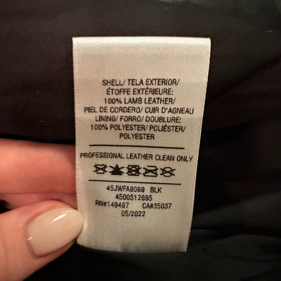 Joe's The Payton Black Leather Biker Jacket - Picture 2 of 4